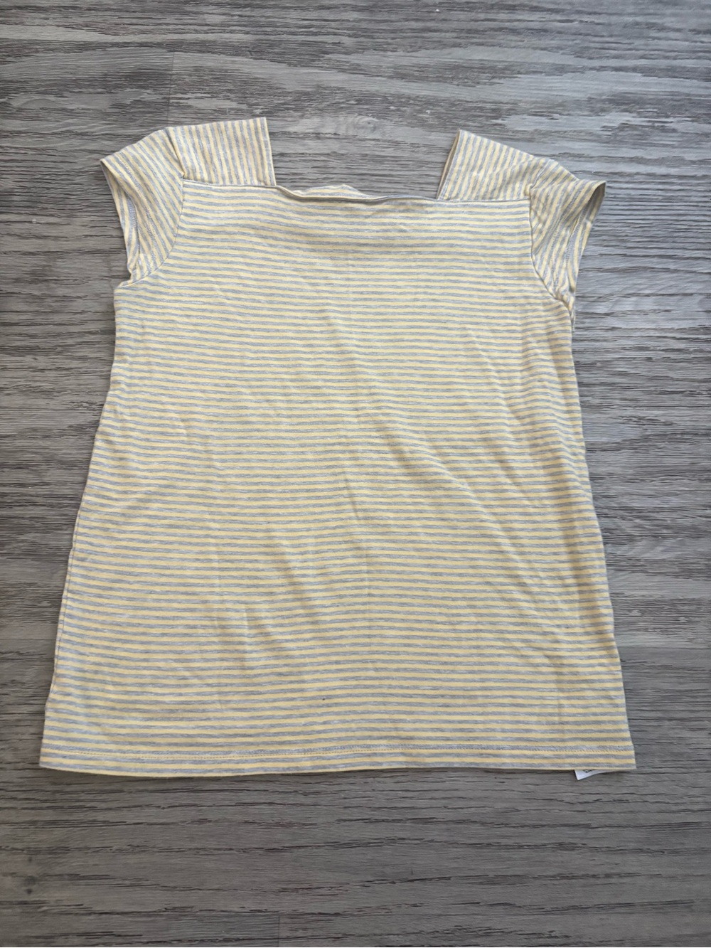 GAP Yellow and White Striped Short Sleeve Tee